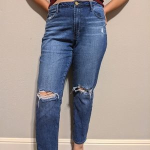 Ripped Straight Jeans